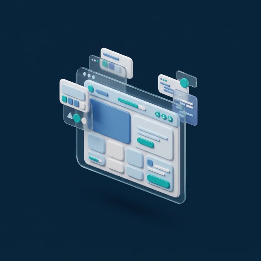 Web Development 3D illustration