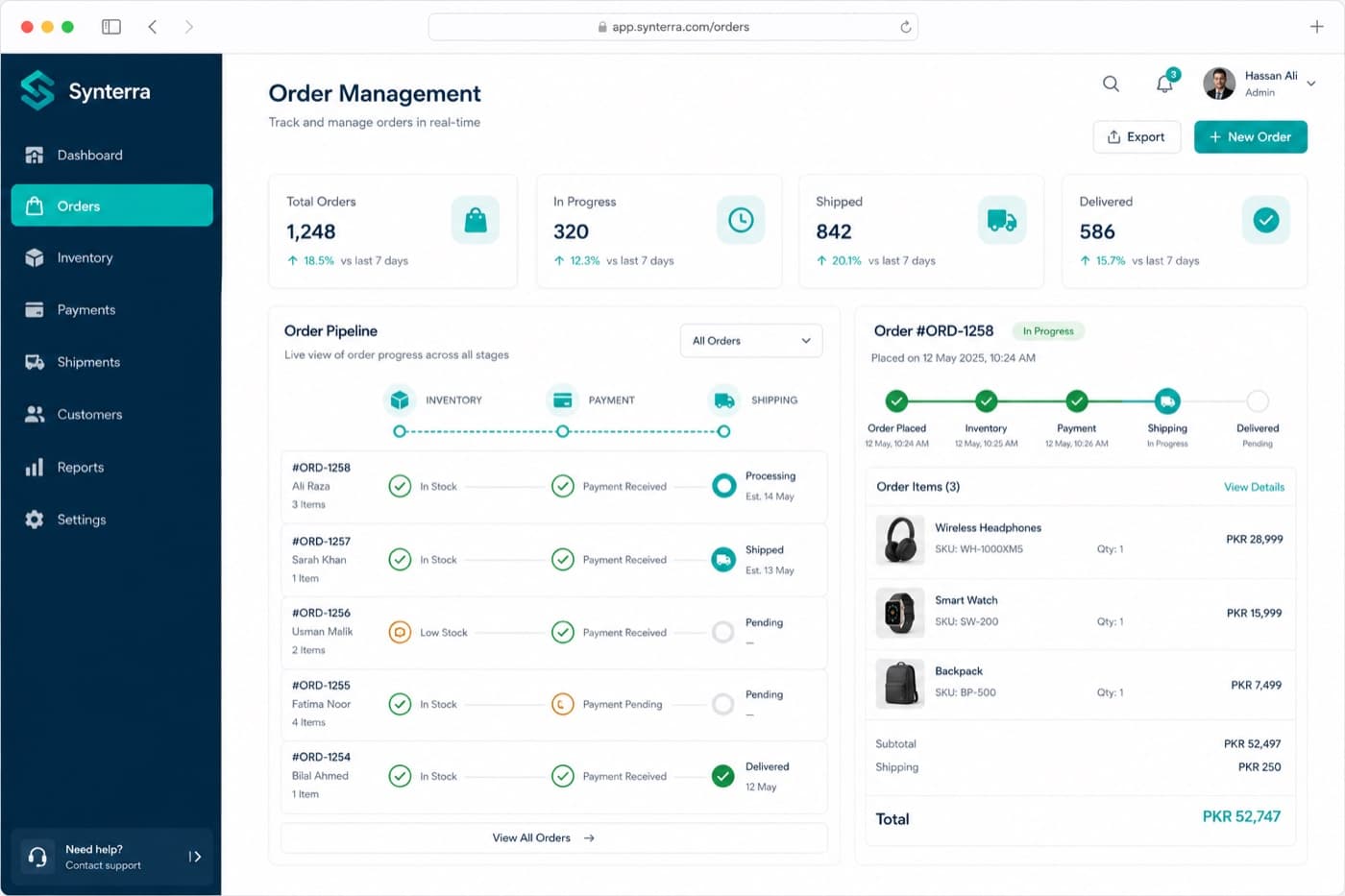 OrderFlow product screenshot